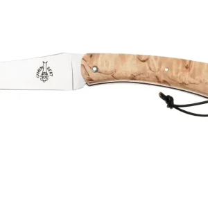 Gereduceerde Prijs Laguiole en Aubrac Camembert CAM-BIR Curly Birch Wood, zakmes