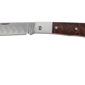 Kizer Trestle D V3760A3 Acid-Washed Damascus, Aluminum & Leopardwood, zakmes, Azo design Seizoensaanbieding
