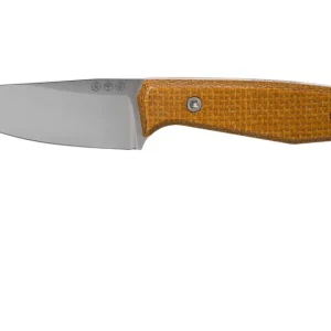 Böker Daily Knives AK1 Droppoint 120502, Mustard Micarta vaststaand mes, Alex Kremer design Betrouwbaar