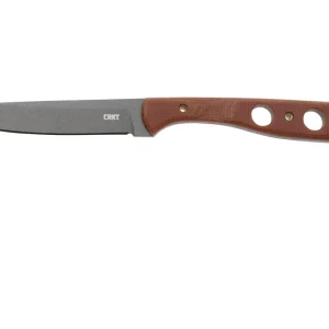 CRKT Kasilof 3031 Cerakote 1095, Brown Micarta, vaststaand mes, Russ Kommer design Premium