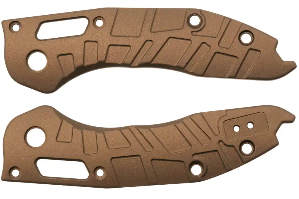 Hete Deal Lex Custom Microtech Stitch Scales V2 MS2TH148, Burnt Bronze Titanium, handgreepschalen
