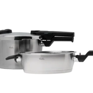 Lage Prijs Fissler Vitaquick Premium 602-410-11-000-0, 2-delige snelkookpanset, 22 cm, 2.5 en 4.5 liter