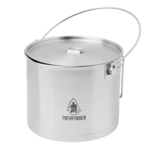 Lage Kosten Pathfinder 120oz. Bush Pot And Lid PTH065 Stainless Steel, kookpot met hengsel