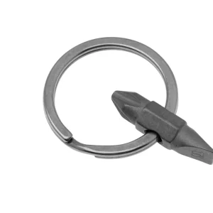 Beste Prijs Big Idea Design Titanium Pocket Bit Hex TI-PB-HEX Stonewashed Titanium, sleutelhanger bitje hexagonaal