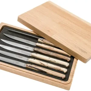 Laguiole en Aubrac Ancestral 6-delige steakmesset beukenhout Must-Have