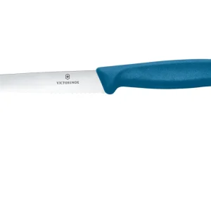 Weekendaanbieding Victorinox Swiss Classic Steak & Pizza Knife 6.7232.C1 Wavy, Blue, gekarteld steakmes