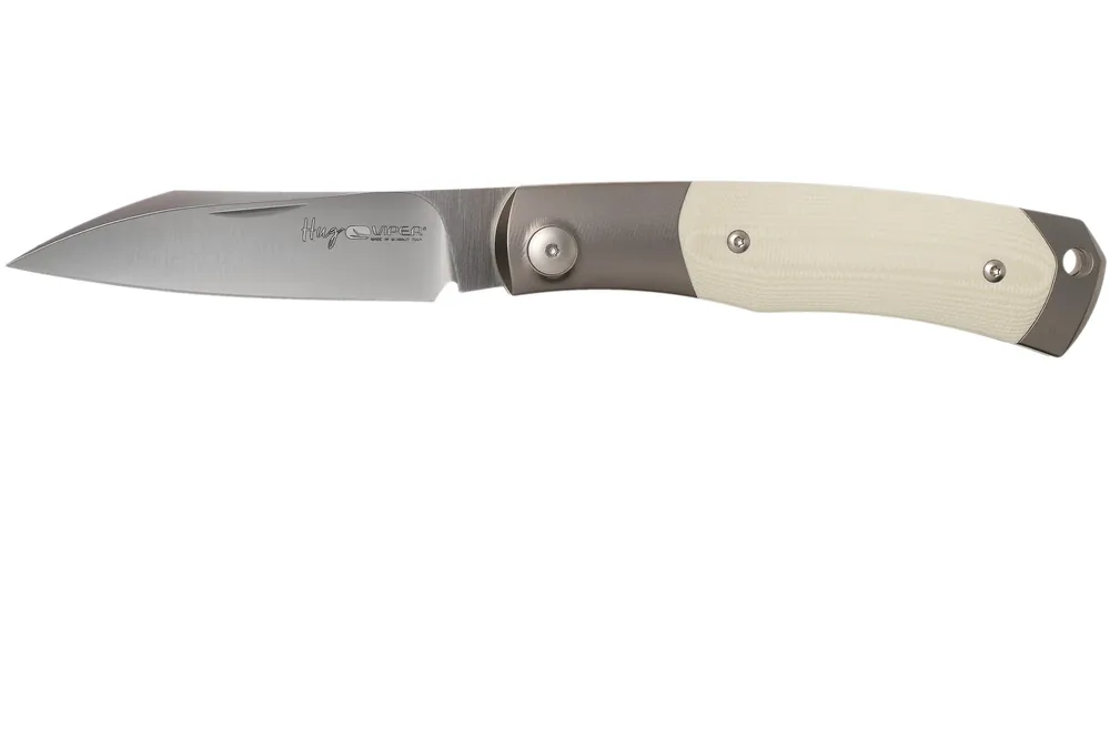 Direct Beschikbaar Viper Hug 2 V5994GI Ivory G10 zakmes, Sacha Thiel design