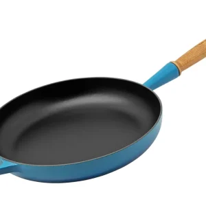 Le Creuset Signature koekenpan, 28 cm, 2.6L, azuurblauw Seizoensaanbieding