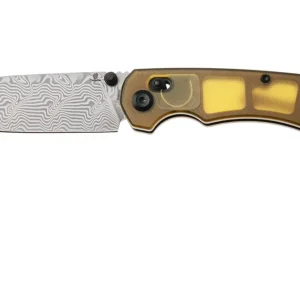 Direct Verzonden Tenable Knives Kryo T1001V10 Acid Etch Damast, PEI/Ultem, zakmes, Kim Ning design