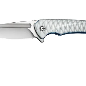 Veilige Betaling Civivi Voidflare C24040-2 Satin 14C28N, Scaled Grey White Resin, zakmes