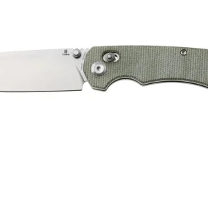 Tenable Knives Kryo T1001V6 Stonewashed 14C28N, Green Micarta, zakmes, Kim Ning design Veilige Betaling