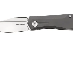 Beperkte Voorraad Real Steel Ventus ATS 7041 Satin N690, Grey Titanium, zakmes