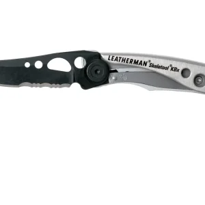 Shop Nu Leatherman Skeletool Knife KBx Black & Silver zakmes deels gekarteld, Limited Edition 832617