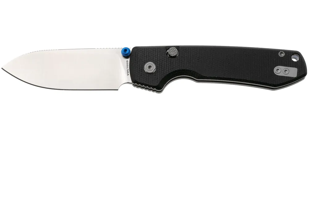 Vosteed Raccoon A2903 Satin 14C28N, Black Micarta, zakmes, Yue Dong design Alleen Vandaag