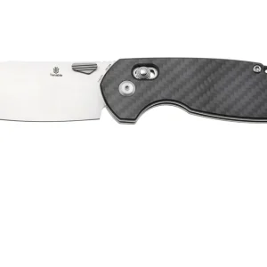 Tenable Knives Model 6 T1022V1 Satin 14C28N, Twill Carbon Fiber, zakmes, Nick Swan design Op = Op