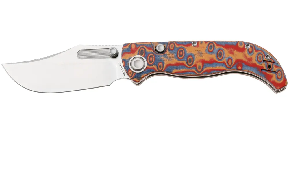 Exclusieve Aanbieding Vosteed Naga A3904 Stonewashed S35VN, Raindrop Micarta, zakmes