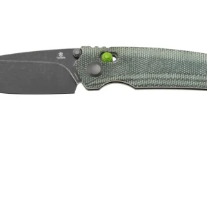 Direct Verzonden Tenable Knives Raven T2109V5 Blackwashed 14C28N, Green Micarta, zakmes, Black Bird Blades design