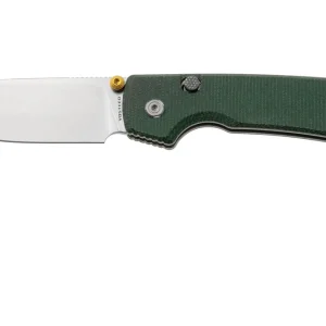 Laatste Versie Vosteed Raccoon A2904 Stonewashed 14C28N, Green Micarta, zakmes, Yue Dong design