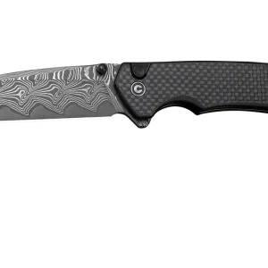 Actieprijs Civivi Brazen Button Lock C19059C-DS1 Damascus, G10 Carbonfiber Overlay, zakmes