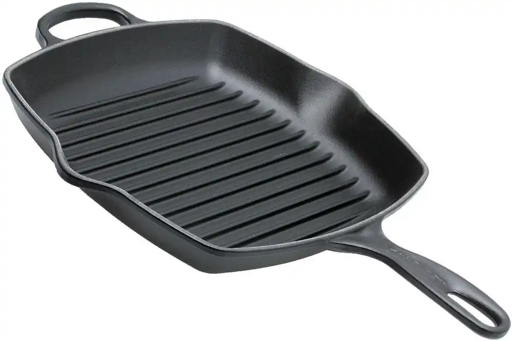 Le Creuset Signature grillpan/skillet 26cm vierkant, zwart Beperkt Aanbod