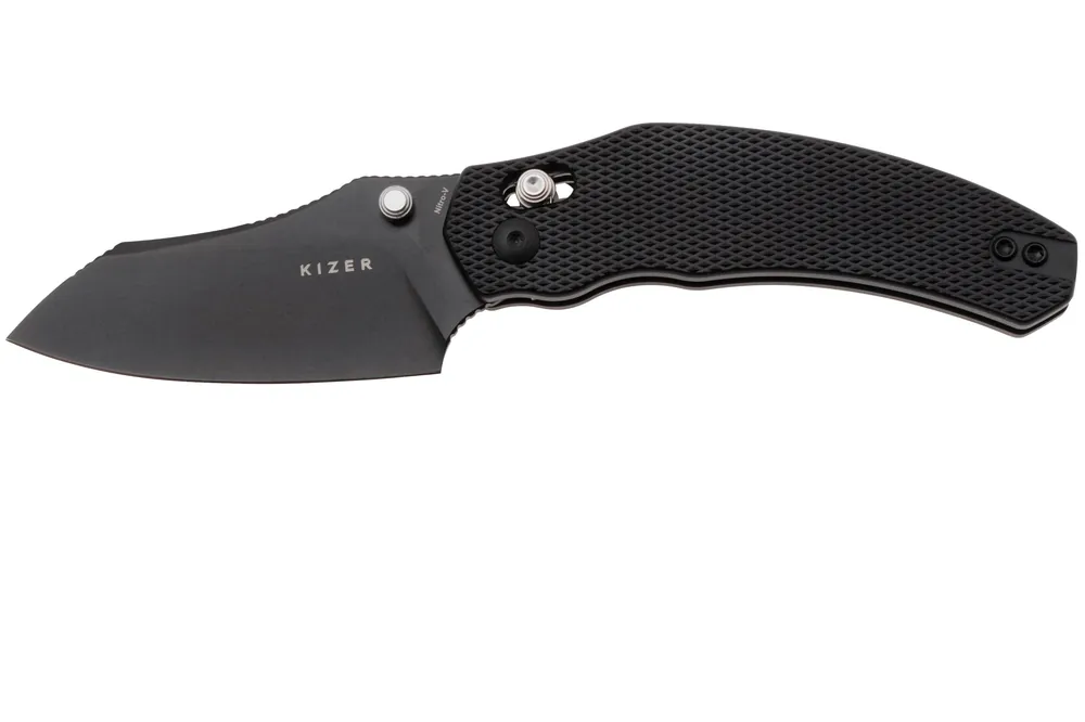 Voordeelprijs Kizer Vanguard Bulldog V3672A1 PVD Nitro-V, Black Aluminium zakmes, O.SHO design