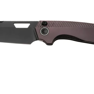 Lage Kosten Vosteed Nip-L A4204 Blackwashed Elmax, Dark Reddish Purple Titanium, zakmes, Divo Knives design