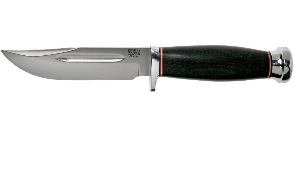 Bark River Boone CPM 3V Black Canvas Micarta, Single Quillion outdoormes Laatste Versie