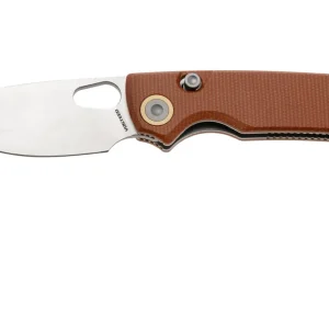 Seizoensaanbieding Vosteed Porcupine A2604 Satin 14C28N, Brown Micarta, zakmes, Yue Dong design