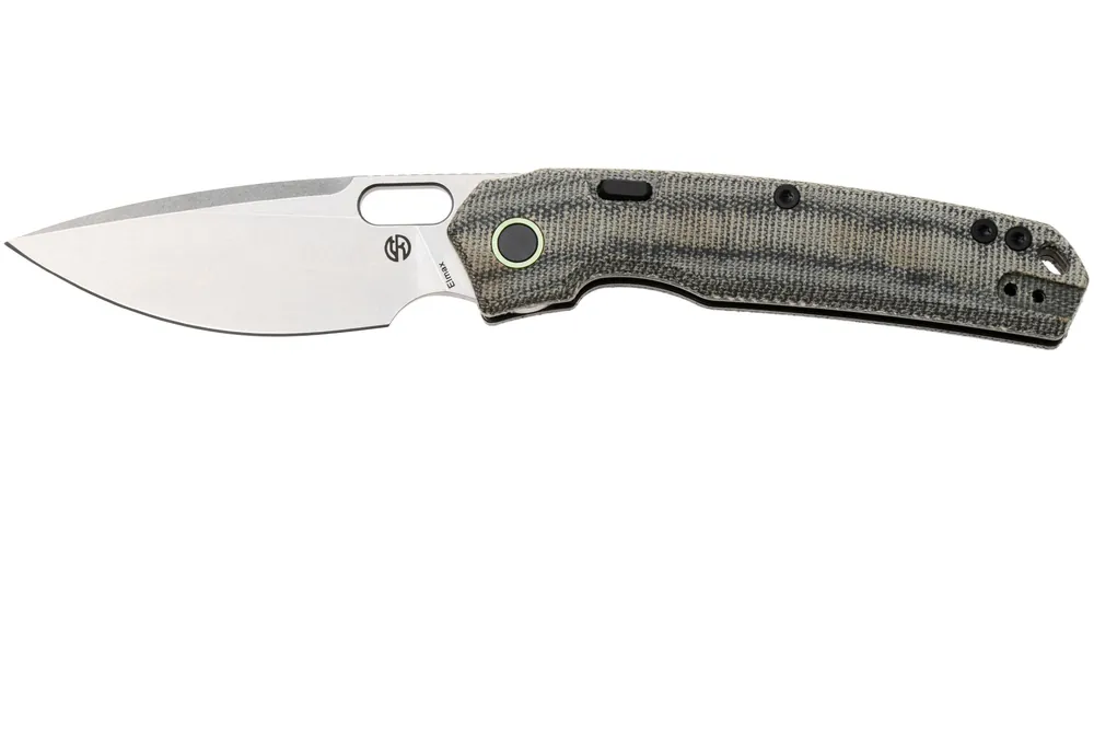 Vosteed Psyop A2211 Stonewashed Elmax, Black Norplex UltreX Micarta, zakmes, Tuffknives design Nieuw
