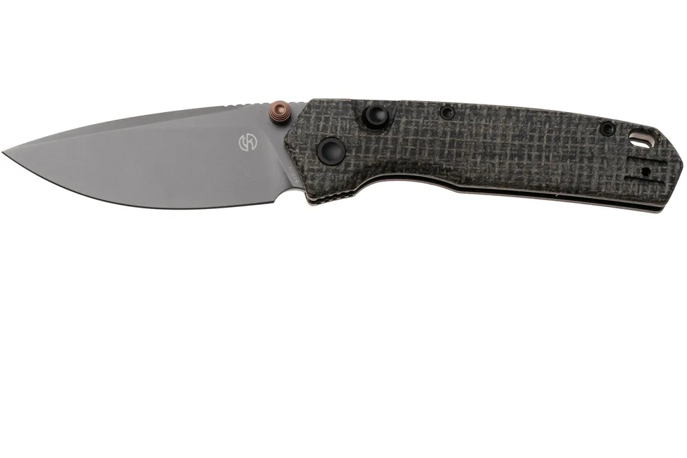 Lage Prijs Vosteed Psyop 299 A2230 Gray S35VN, Gray Norplex UltreX Micarta, zakmes, Tuffknives design
