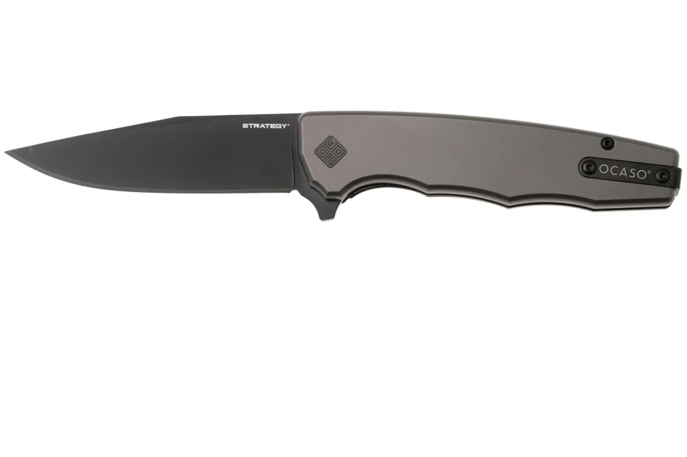 Snelle Levering Ocaso Strategy 29TIB PVD S35VN, Gray Titanium, zakmes, Mike Wallace design