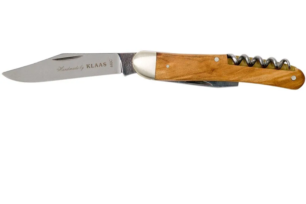 Populair Robert Klaas Classic 100mm Olive 2346-K-437 flesopener & kurkentrekker