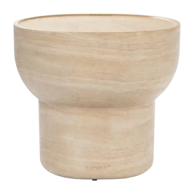 Actieprijs Zuiver Noble Pill Bijzettafel Ovaal 50x42 cm Beige