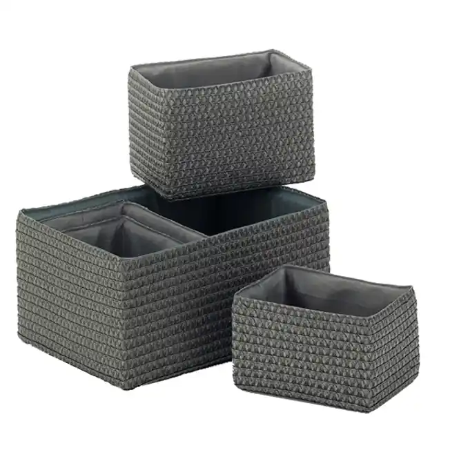 Aanbieding Kela - Rimossa Mand Set van 5 Stuks - Grijs - Kela