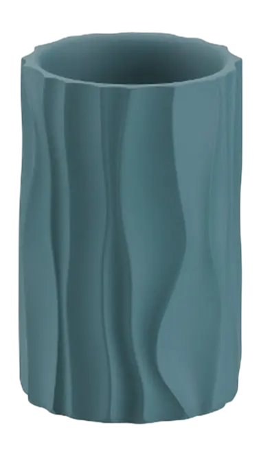 Badkamer Drinkbeker, Polyresin, Teal Blauw - Kela Merida Beperkte Voorraad